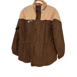 Outback Trading Co Mens Brown Tan Suede Sherpa Lined Western Jacket M
